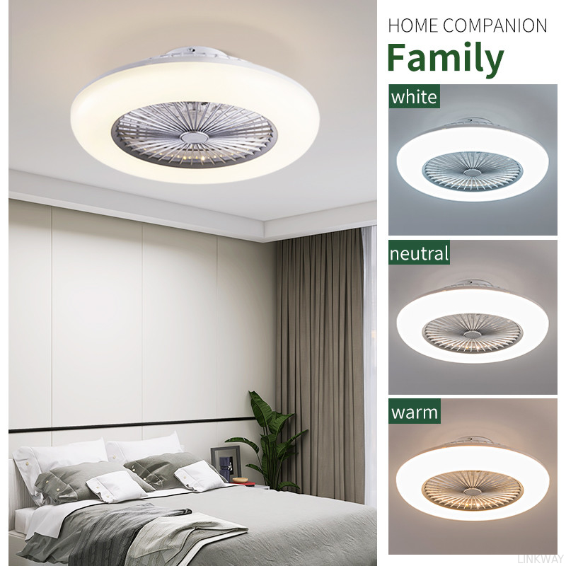 Manufacturer Minimalist Style Fresh and Natural Style with Any Scene Household Universal Bright LED Ceiling Fan
