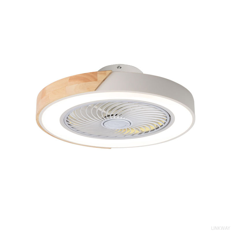 Manufacturer Residential Dimmable Light Remote Control Acrylic Modern Led Wood Ceiling Fan