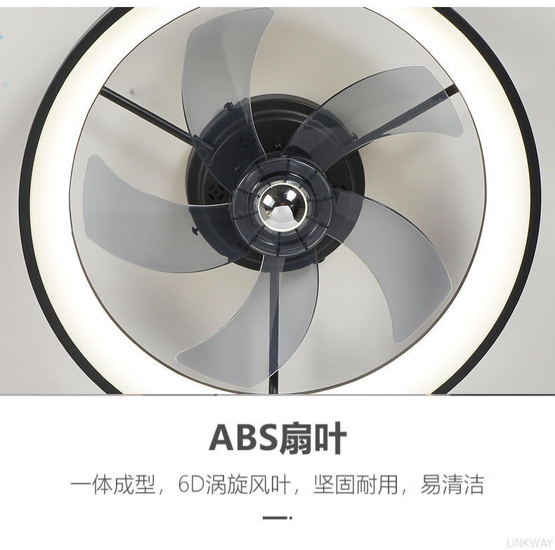 Wholesale factory App Control 6 Speed Smart Ceiling Fan Light with Remote Control ABS 3 Blades Silent LED Fan Lamp for Bedroom Living Room