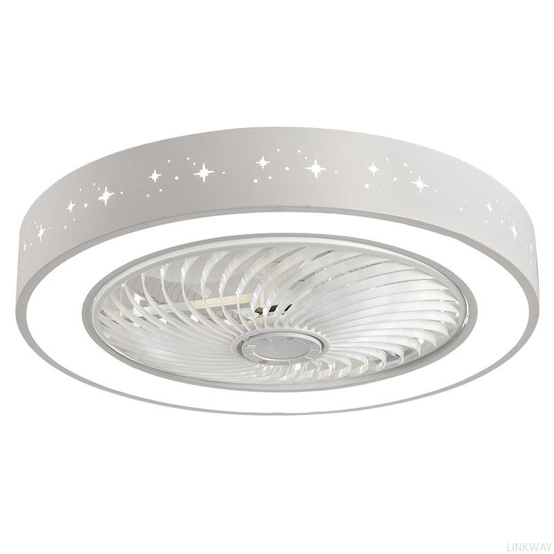 wholesale  Modern LED Ceiling Fan with Light 3 Speeds and 3 Color Timings Dimmable AC Motor Remote Control for Living Room