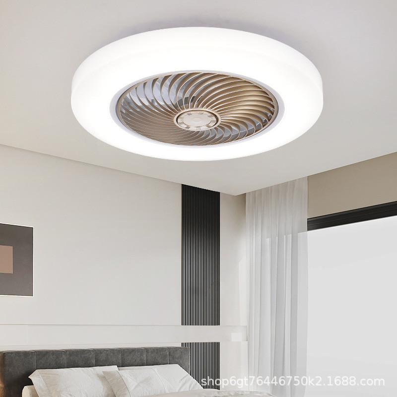 wholesale  Modern LED Ceiling Fan with Light 3 Speeds and 3 Color Timings Dimmable AC Motor Remote Control for Living Room