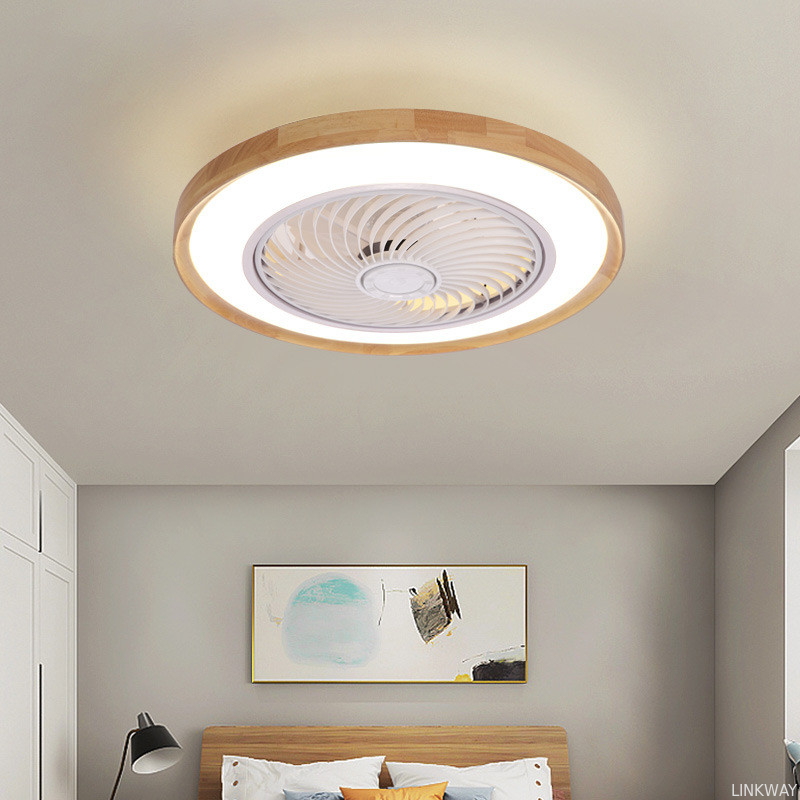 Wholesale   New Bedroom Wood LED Ceiling Fan Lamp with Remote Control Home Decorative Lighting Fans Ceiling Fan with Light