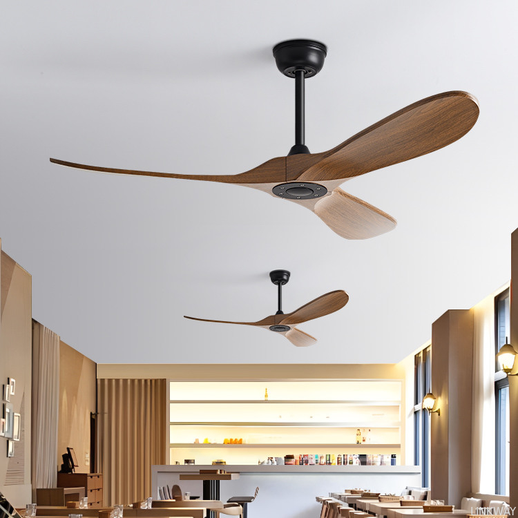 Wholesale   Stylish 52-Inch Large Ceiling Fan With 3 Durable ABS Blades Modern Simple Design Remote Control