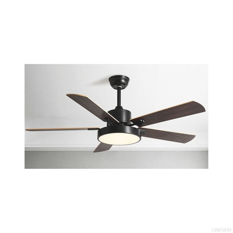 Wholesale Household 52 Inch DC Motor Solid Wood 5 Blades Modern Home Decor Mute Bldc Led Ceiling Fan With Light Remote Control