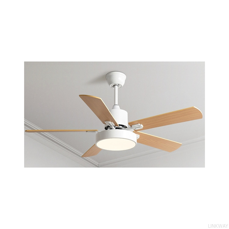 Wholesale Household 52 Inch DC Motor Solid Wood 5 Blades Modern Home Decor Mute Bldc Led Ceiling Fan With Light Remote Control