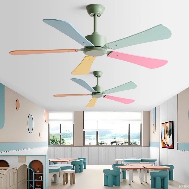 Large Wind Ceiling Fan Home Dining Room No Light Kindergarten Industrial Quiet Commercial