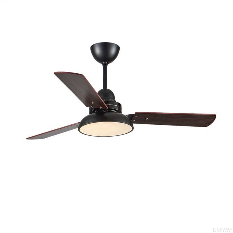 Wholesale Factory 48'' Wood Blade Black White Green Grey Body Fan with Light