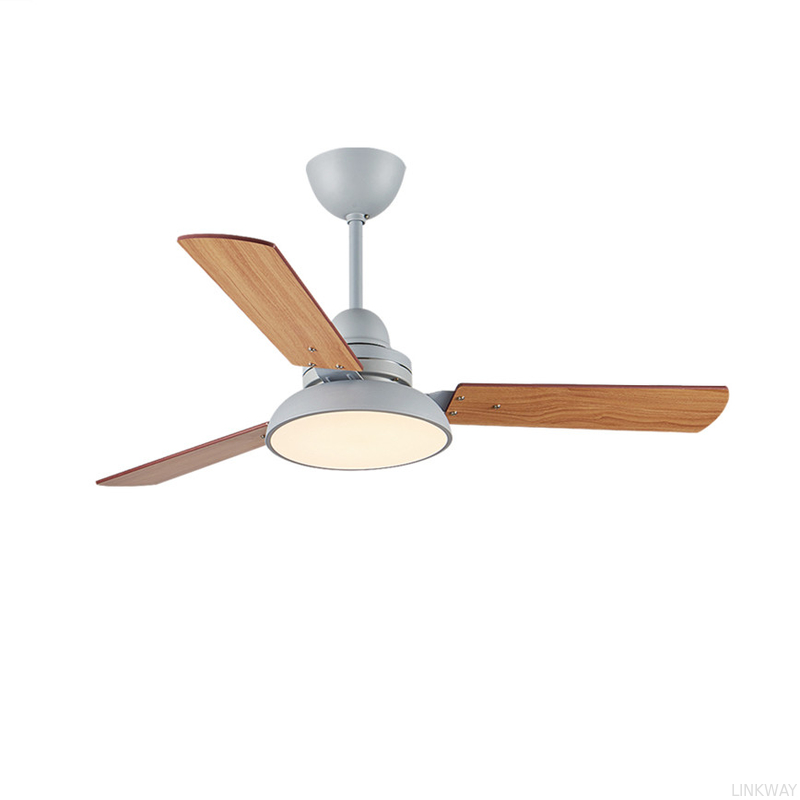 Wholesale Factory 48'' Wood Blade Black White Green Grey Body Fan with Light