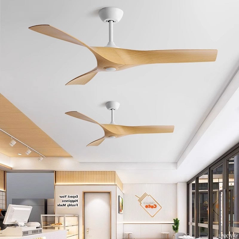 Wholesale Factory Large Modern Retro Industrial Ceiling Fan for Dining Living Room Variable Frequency Mute Remote Control Non-Light LED Plastic