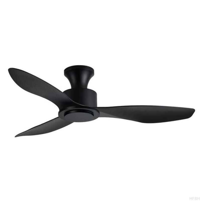 European Style DC 56 Inch 50W ABS 3 Blades Wall Control Remote Control Dimmable Led Ceiling Fan Black Fan Light