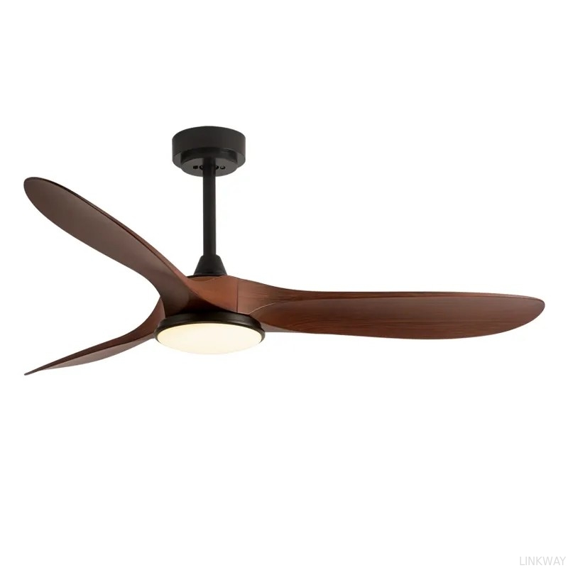wholesale   HFBH Model 666 52'' Simple Decorate Style Wood Color Ceiling Fan Light