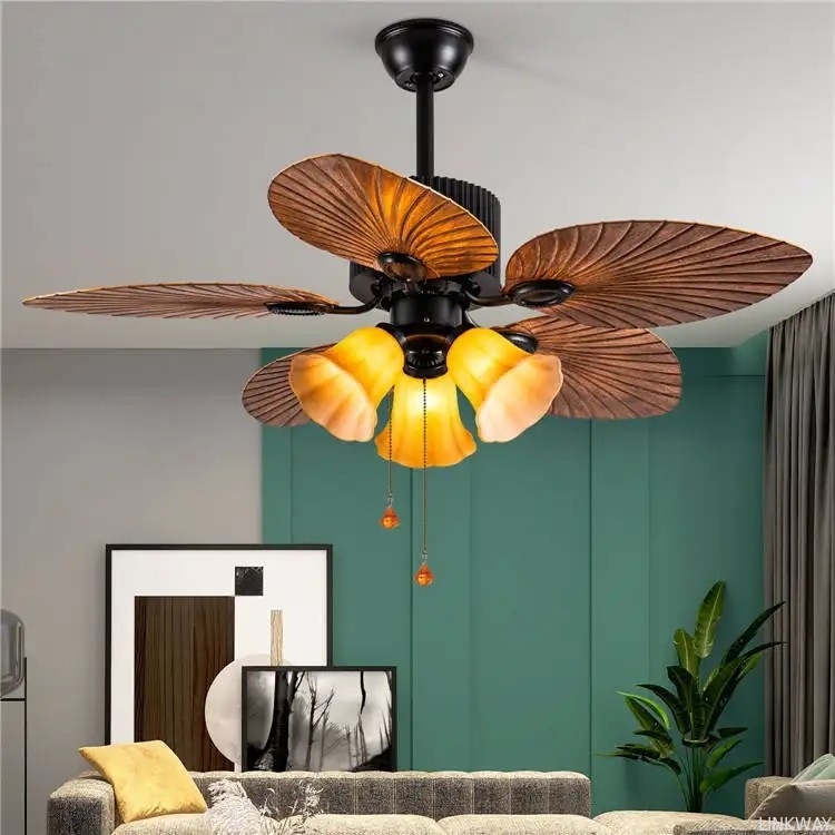 Manufacturer 52 Inch Luxury Indoor ABS Living Room Bedroom Minimalist Stylish Zipper Ceiling Fan