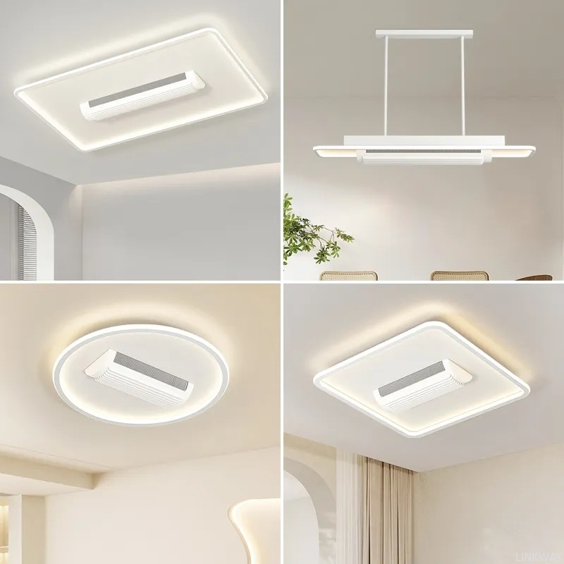Wholesale factory Model 1631B Plastic Bladeless Ceiling Fan with Light DC Motor Remote Control for Living Room Installation