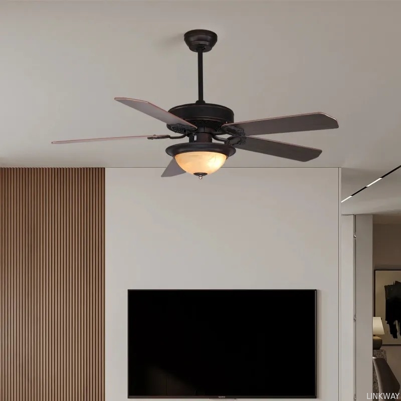 wholesale   HFBH Model 281 52 Inch Classic American Design Bronze Color 110V 220V Fan Light