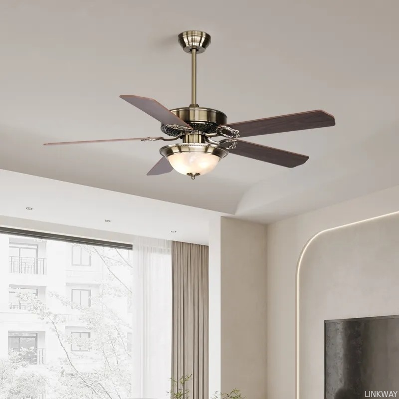 wholesale   HFBH Model 281 52 Inch Classic American Design Bronze Color 110V 220V Fan Light
