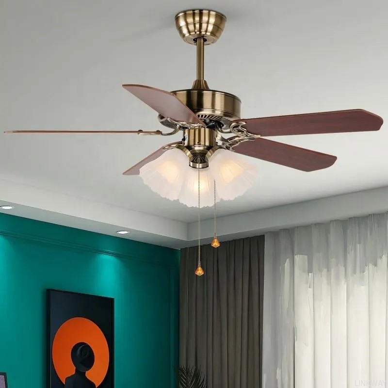 wholesale  Oem Odm Zipper Home Decorative Luxury 42 Inch Ceiling Fan With Light