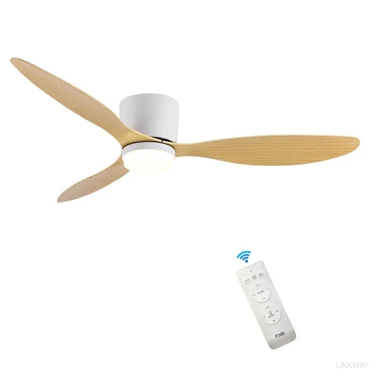 Wholesale factory Modern American Style Remote Control Living Room Bedroom Dining Room Led Ceiling Fan Light