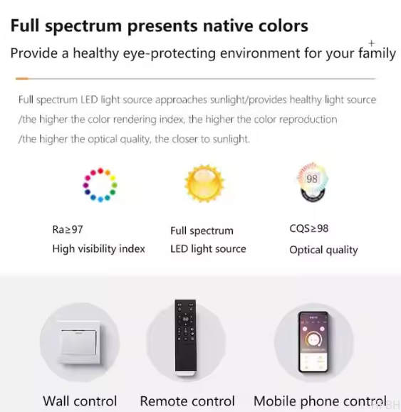 Luxury Fan Light Square Bedroom 6 Speeds Decorative Recessed Smart Bladeless Ceiling Fan With Light for Living Room Bedroom