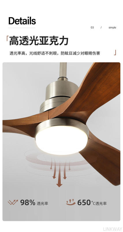 Factory Wholesale Modern European Smart Remote Control High Speed Ceiling Fan Led air Conditioning Ceiling Fan