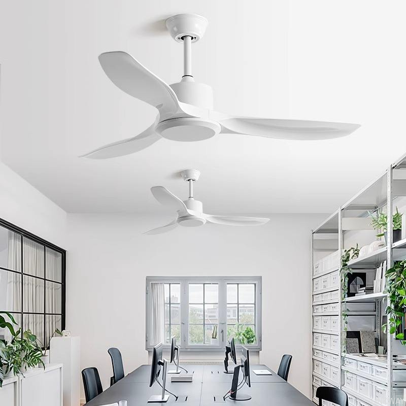 Manufacturer White Outdoor Ceiling Fan Plastic Blade Dc Motor Smart Waterproof Ceiling Fan with Remote Control