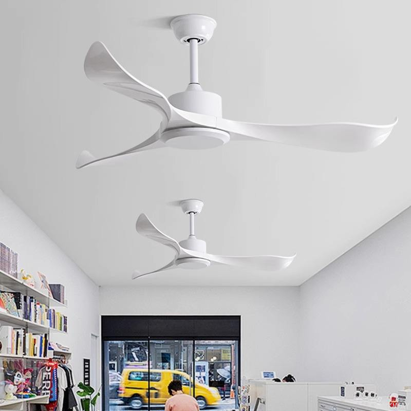 Manufacturer White Outdoor Ceiling Fan Plastic Blade Dc Motor Smart Waterproof Ceiling Fan with Remote Control