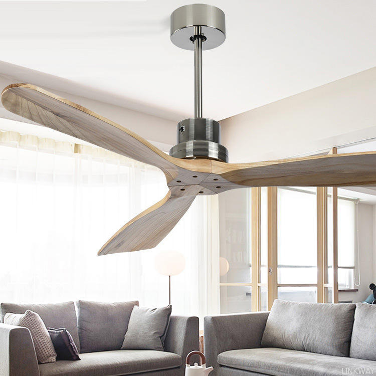 Wholesale factory Ceiling Fan Modern Wooden Dc Motor Ceiling Fan with Remote