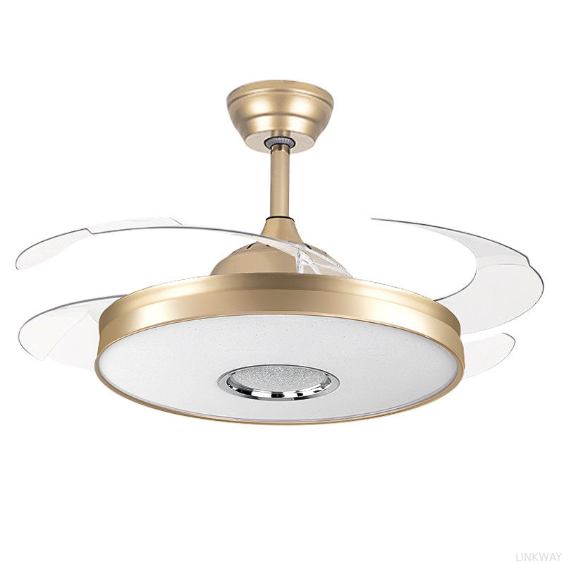 Manufacturer Bedroom 42 Inch Indoor Decorative Fandelier Remote Control Smart Bldc Modern Led Ceiling Fan with Light