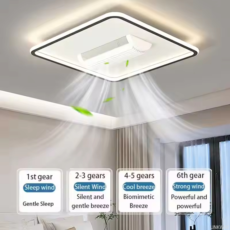 Wholesale factory Modern Luxury Decorate Room or Hotel Ceiling Fan Light Recessed Smart LED Ceiling Fan Lamp With Remote Control