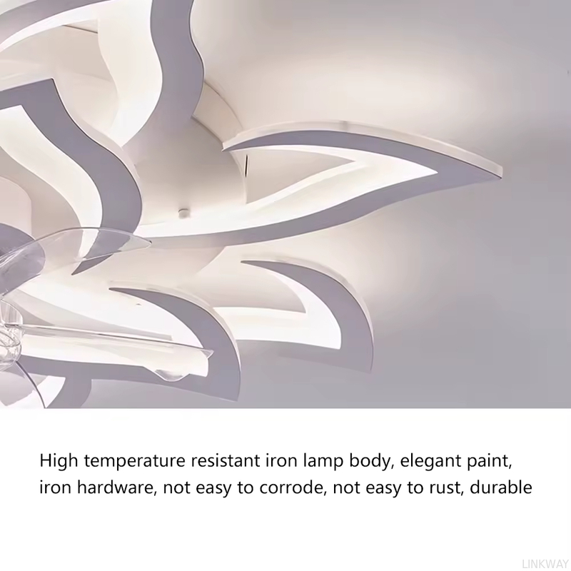 Wholesale factory Intelligent Lighting, Modern Indoor Surface Mounted Flower Lights, Kitchen Bedroom Living Room LED Ceiling Fan Lights