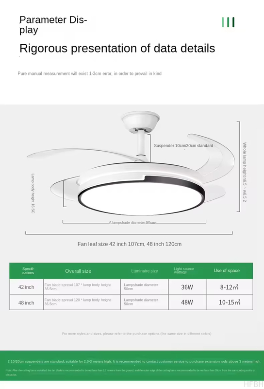 Factory Intelligent Led Ceiling Fan Modern Decorative 3 Color Led Light Smart Remote Control Invisible Ceiling Fan