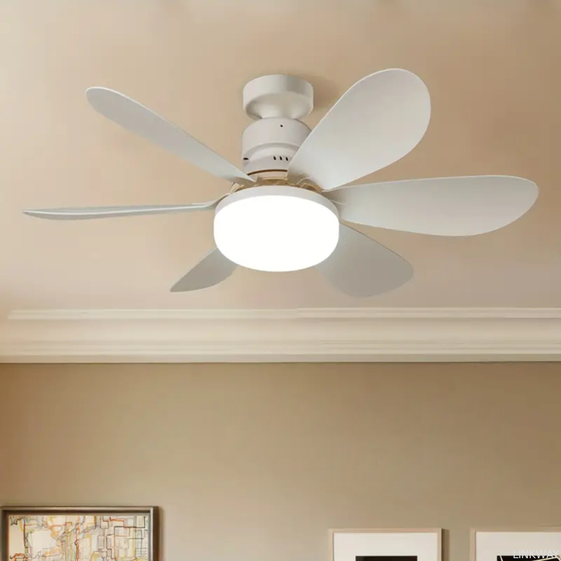 Wholesale   Socket Fan Light with Remote E27 Base 20.5'' Small Screw in Ceiling Fans with Lights 3 Speeds and 3 Color Dimmable Fan Light Bulb