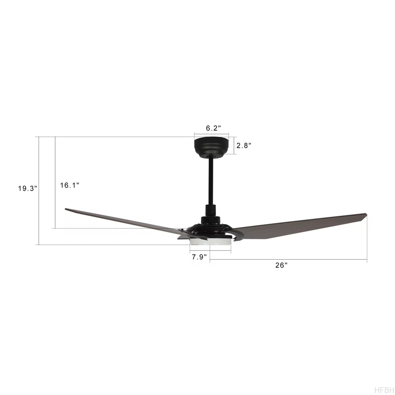 52 Inch Ceiling Fan With Light For Dining Room Lighting Decoration Led Ceiling Fan Light