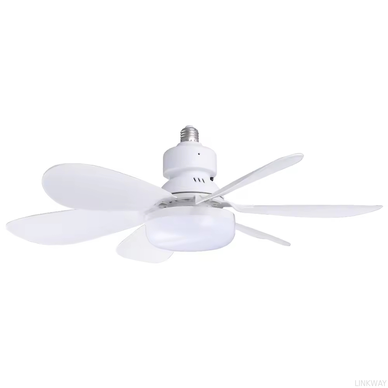 Wholesale   Modern LED Fan Light E27 Remote Control 3 Colors Changeable Strong Wind Speed 52CM 32W AC85-265V Ceiling Fan Light for Bedroom