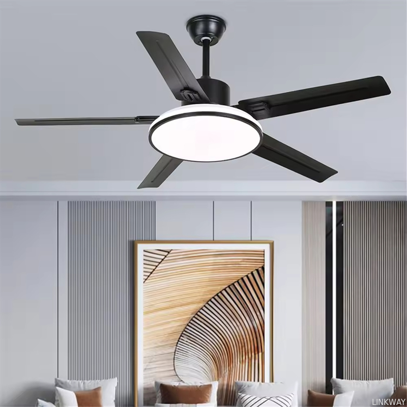 Wholesale factory Modern LED Fan Light Luxury Living Room Restaurant Bedroom Hotel Villa Ceiling Fan With Light Remote Electric Fan With Light