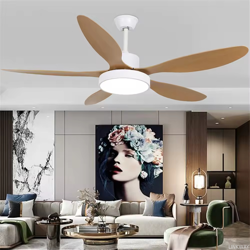 Wholesale factory Modern LED Fan Light Luxury Living Room Restaurant Bedroom Hotel Villa Ceiling Fan With Light Remote Electric Fan With Light