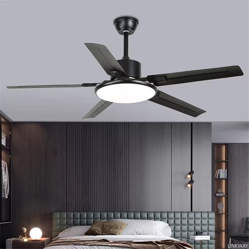 Wholesale factory Modern LED Fan Light Luxury Living Room Restaurant Bedroom Hotel Villa Ceiling Fan With Light Remote Electric Fan With Light