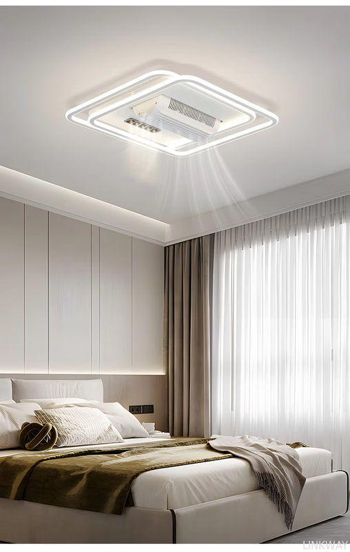 wholesale   Ceiling Fan with Light Remote Control for Bedroom Livingroom Dining Eye Protection Silent Fans Lights