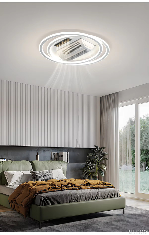 wholesale   Ceiling Fan with Light Remote Control for Bedroom Livingroom Dining Eye Protection Silent Fans Lights