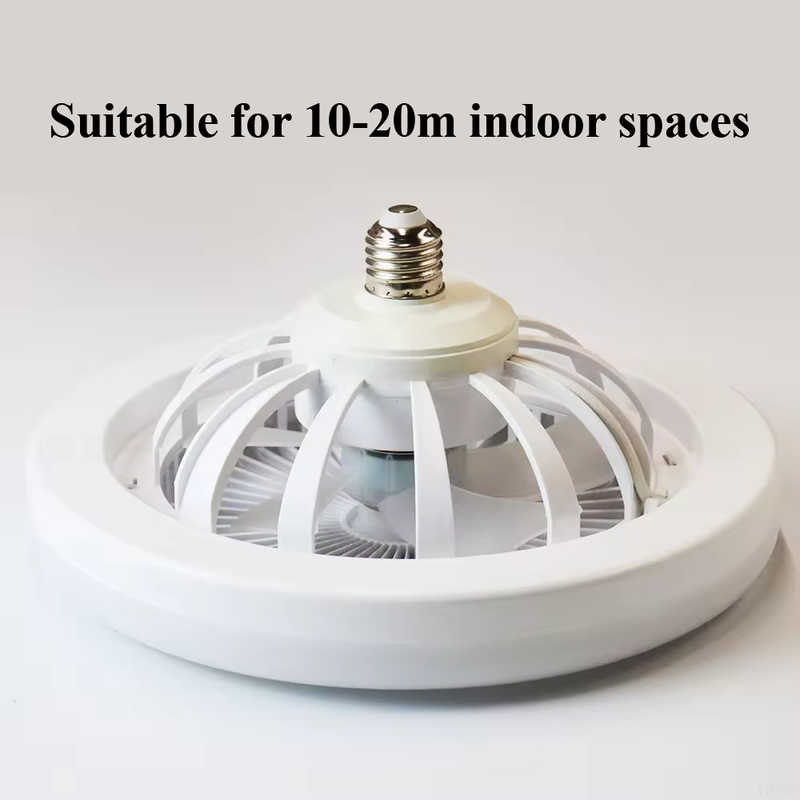 Modern 30W Dimmable LED Ceiling Fan Light With E27 Socket Adjustable Wind Speed For Bedroom