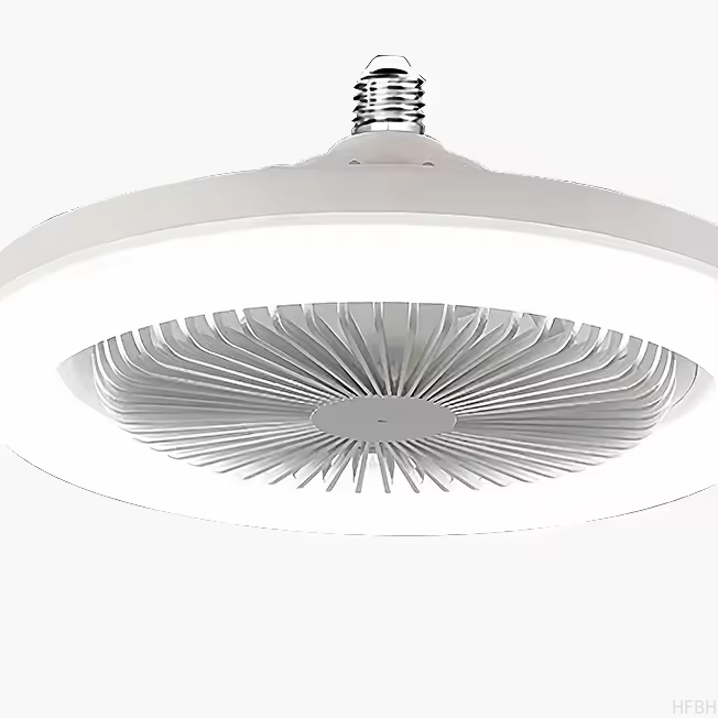 Modern 30W Dimmable LED Ceiling Fan Light With E27 Socket Adjustable Wind Speed For Bedroom
