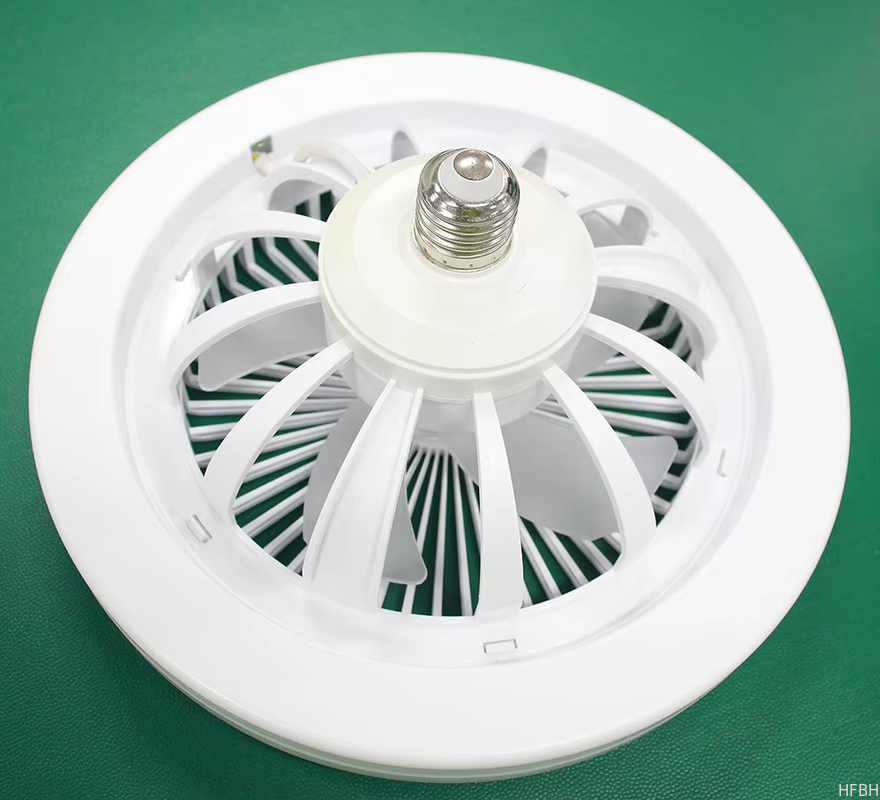 Modern 30W Dimmable LED Ceiling Fan Light With E27 Socket Adjustable Wind Speed For Bedroom