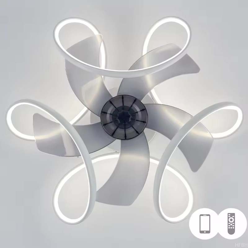 Modern Simple Luxury Ceiling Fan Light For Living Room Bedroom Silent Fan Light With Remote