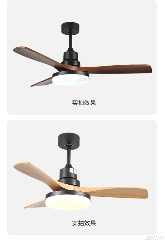 Manufacturer Single Decoration Silence Wood Electric Remote Dc 52 Inch Ceiling Fan