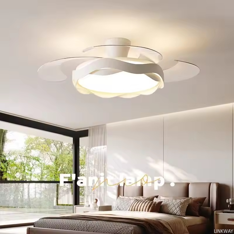 Wholesale  Factory Wholesale  42-Inch High-End Ceiling Fan With Mute Light Simple Short ABS Blades DC Power Source