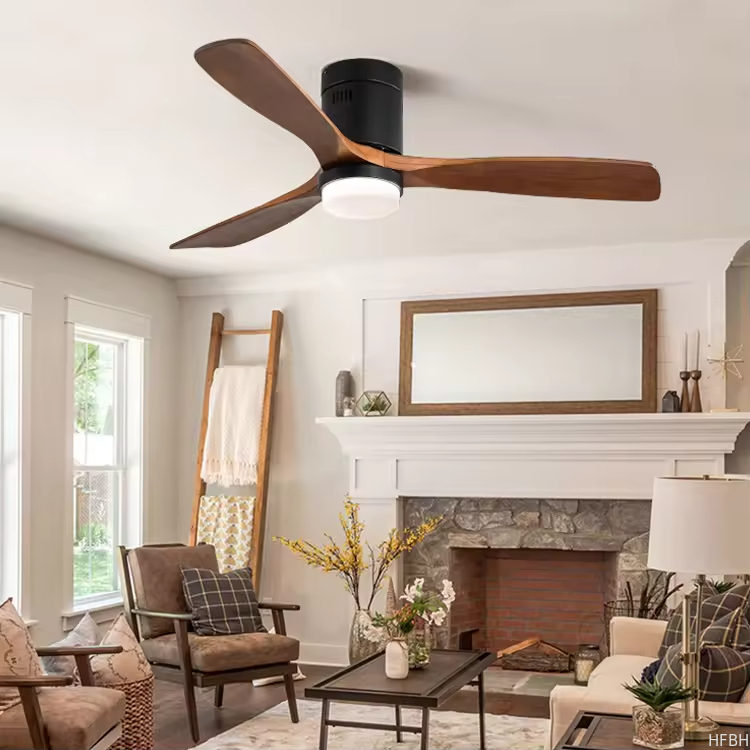 wholesale, manufacturer, factory     Model 657 Modern Design Best Sell 3 Solid Wood Blades 42 52 Inches Ceiling Fan with Light