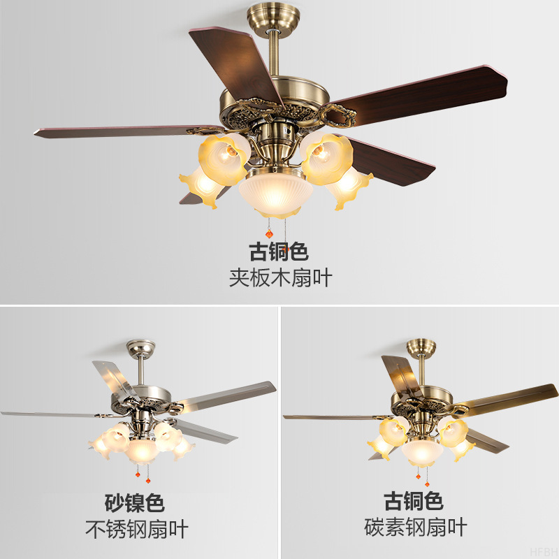 wholesale, manufacturer, factory，batch,tailered, customized    European Retro Vintage Home Fancy Decorative Dc Motor Silent Led Ceiling Fan With Light Remote Control