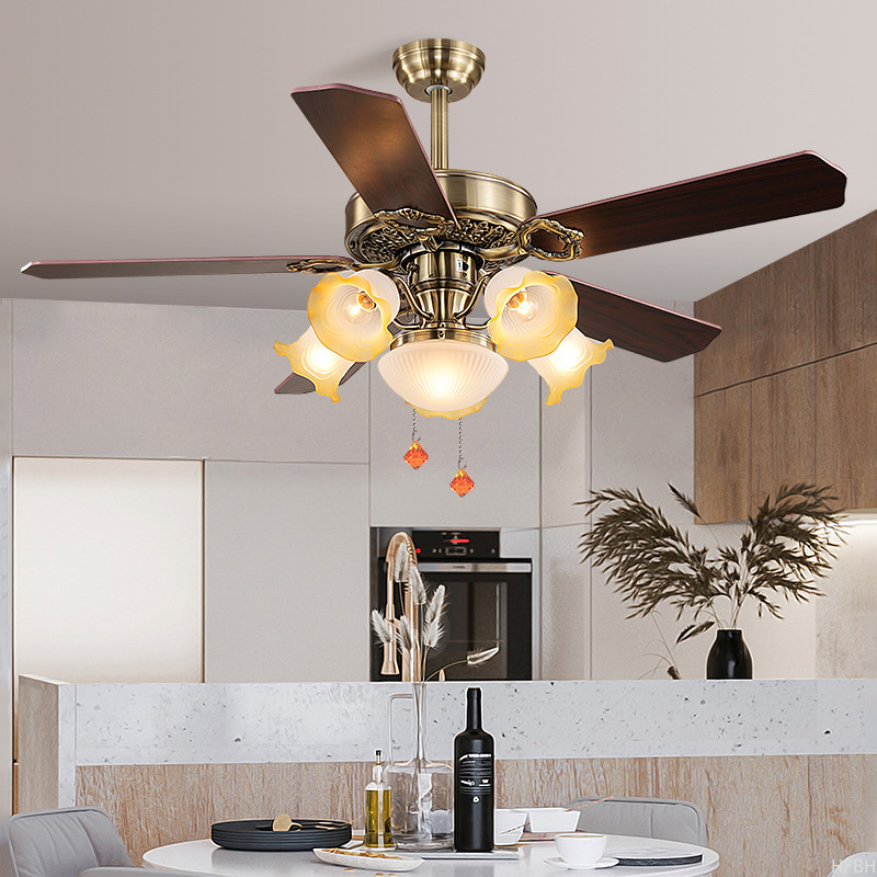 wholesale, manufacturer, factory，batch,tailered, customized    European Retro Vintage Home Fancy Decorative Dc Motor Silent Led Ceiling Fan With Light Remote Control
