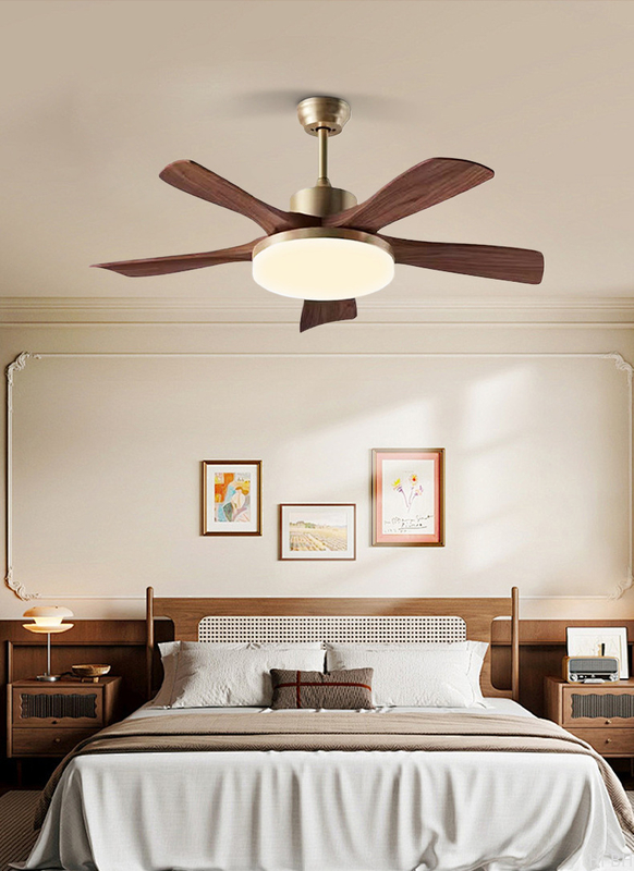 wholesale, manufacturer, factory，batch,tailered, customized     56-Inch Modern Ceiling Fan With Light 5 Blades Black / White For Living Room Remote Control Iron Body DC Motor