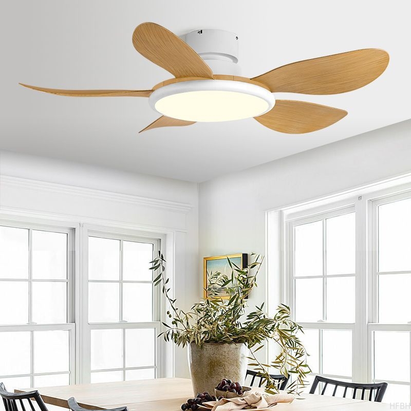 52 Inch Retro LED Inverter Ceiling Fan With Night Light Modern Design