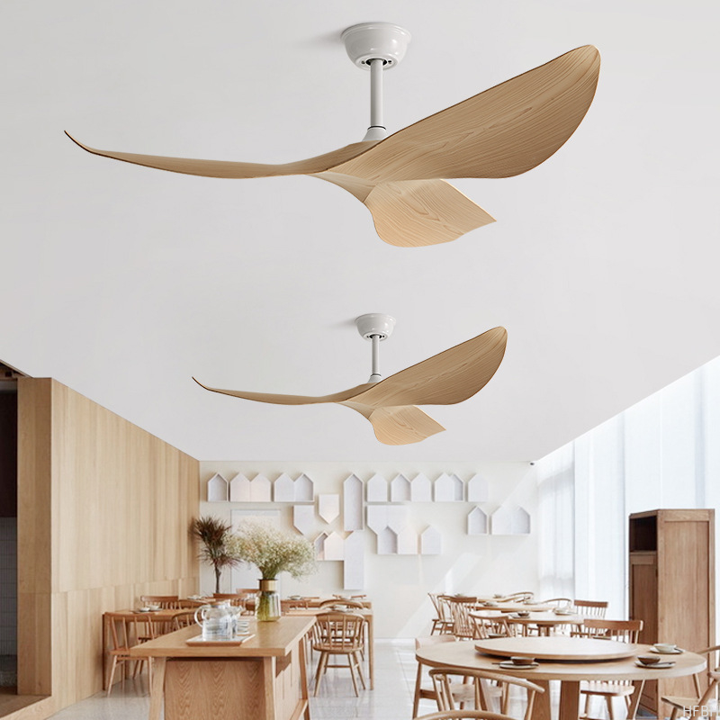 Modern Decorative 52 Inch Black / White Ceiling Fan Without Light BLDC Motor Ceiling Fan